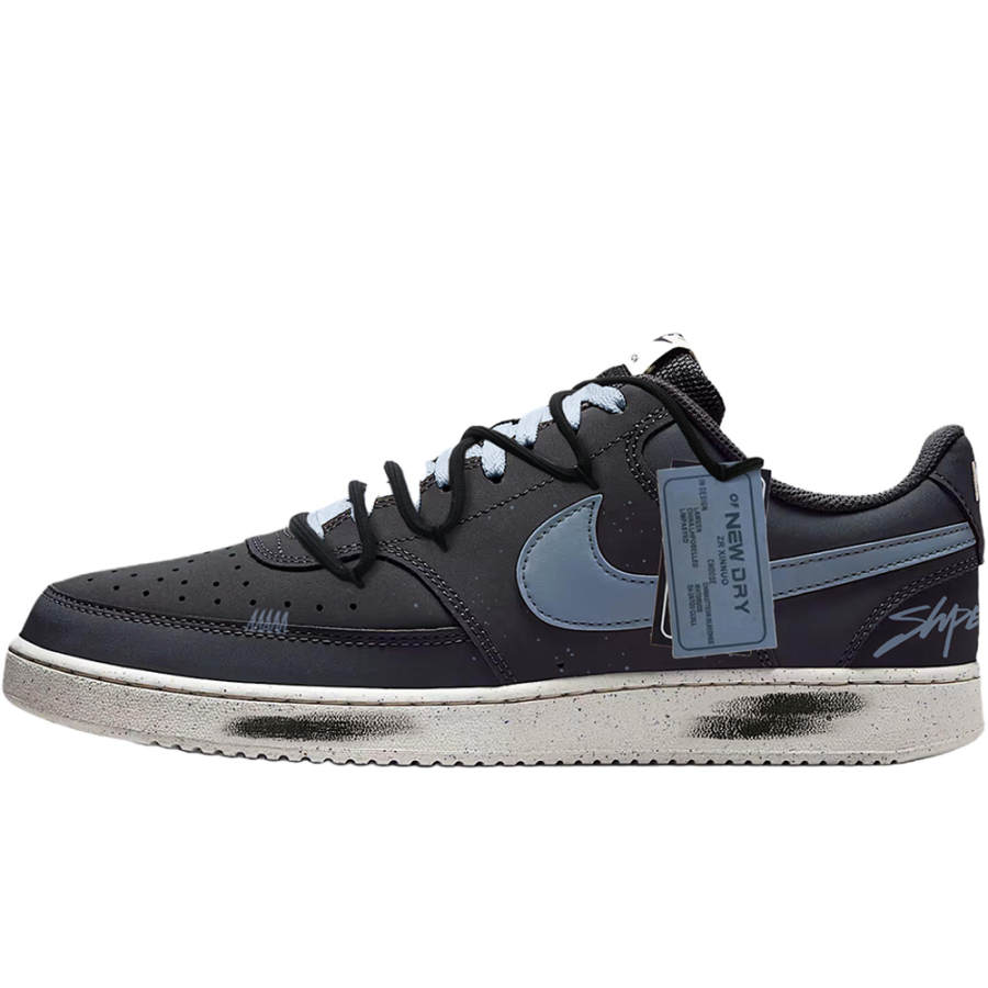 Nike Nike Court Vision Van Gogh Genesis, Tide Wear resistant And Lightweight Low top Skateboard Shoes Men's Black Blue