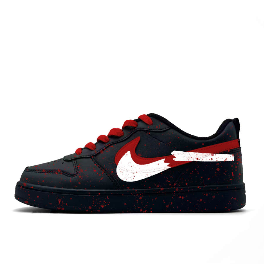 Nike Nike Court Borough Fiery Ink Splatter Leather Abrasion Resistant Slip Resistant Abrasion Resistant Slip Resistant