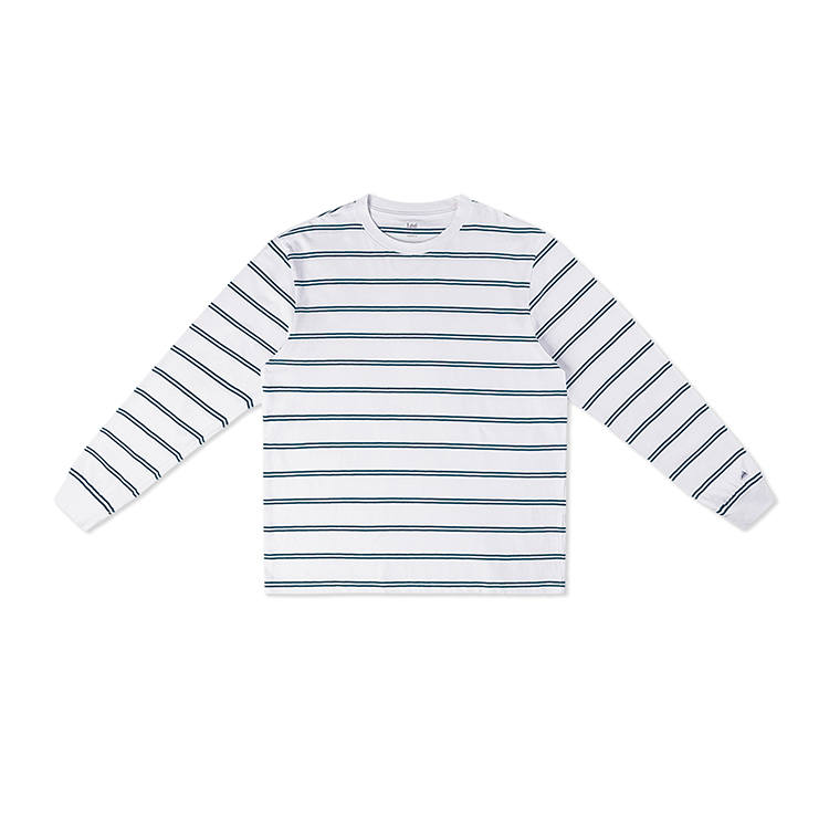 Lee T Shirts Unisex White Crew Neck Moderate Straight Fit