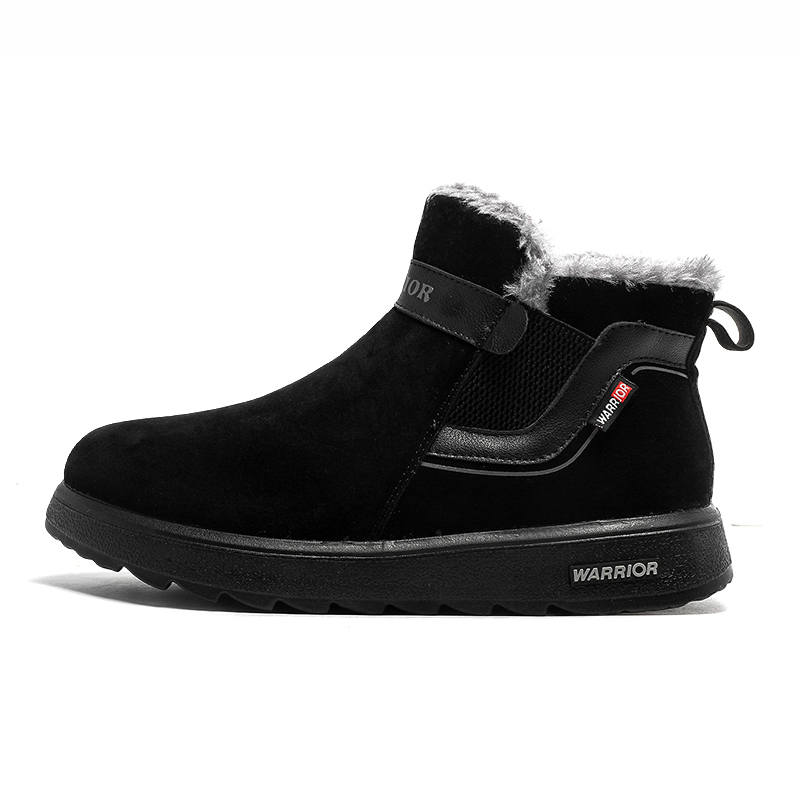 Warrior Versatile Trendy, Northeast Thermal Suede Insulated Shoes, Thickened And Fleece Lined Snow Boots Men's