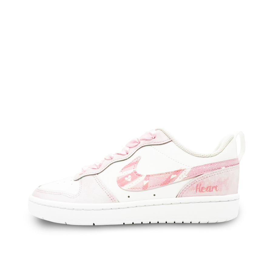 Nike Nike Court Borough Drawstring Ribbon Leather Cushioning Abrasion Resistant Slip Resistant Low top