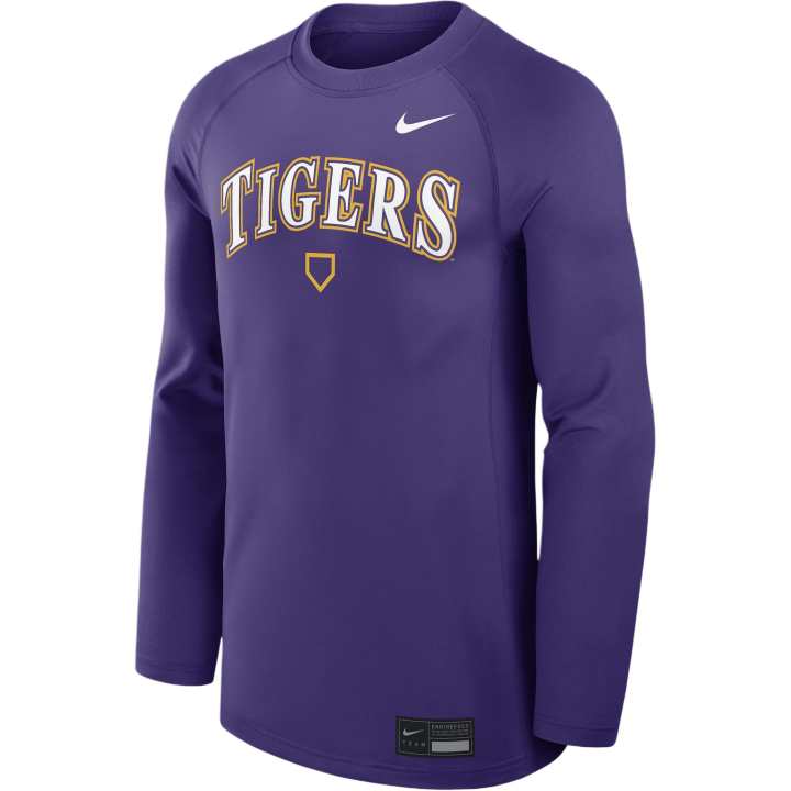 Nike Nike Lsu Dugout Game Time Men's Nike Dri-FIT College Long-Sleeve T-Shirt
