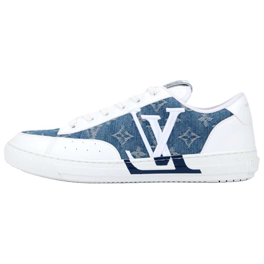 LOUIS VUITTON Charlie Sneakers 'White With Blue Denim Monogram'
