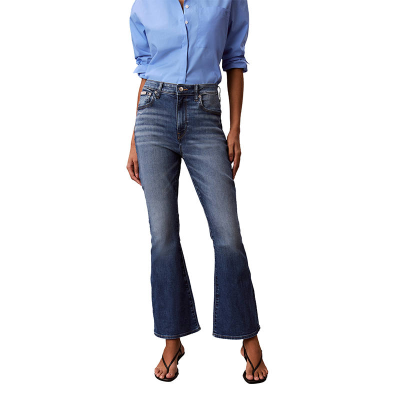 Calvin Klein Jeans Women's 3N9 Denim Dark Blue Moderate Flared Pants