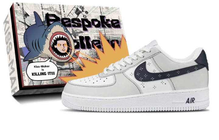 Nike Nike Leather Abrasion Resistant Low top Skateboard Shoes Women's White Blue