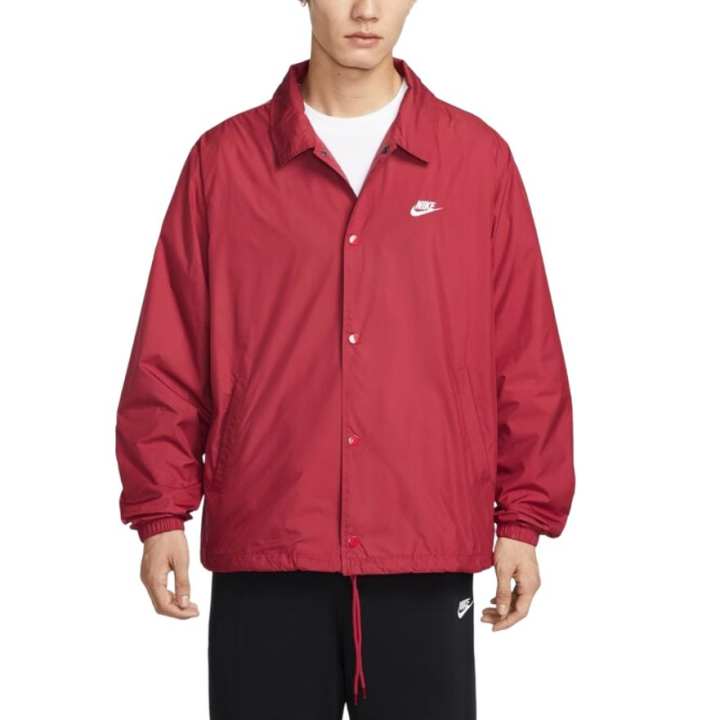 Nike Nike Club Jackets Men's 613 Dark Team Red/White Lapel Moderate Instructor