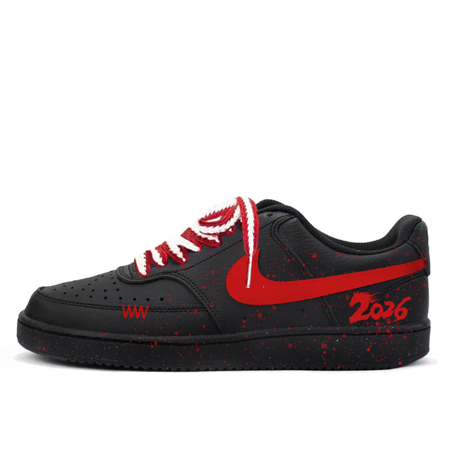 Nike Nike Court Vision 1 Red Horse Avant Garde Synthetic Leather Cushioning Abrasion Resistant Cushioning, Wear Resistant