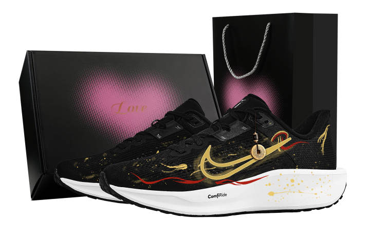 Nike Nike Quest 6 Rebound Low top Casual City Commuting Training Running Shoes Men's Black Yellow