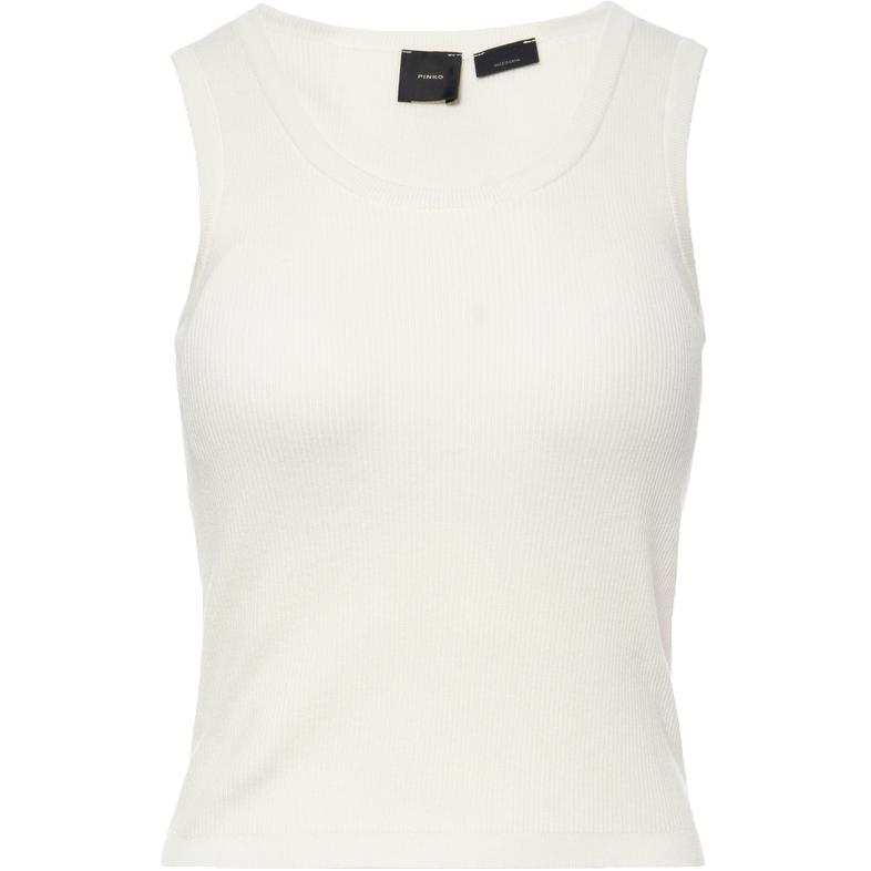 PINKO Tank Tops Women's White Crew Neck Moderate Other