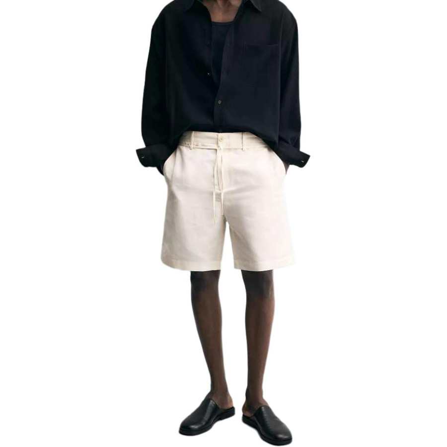ZARA Casual Shorts Men's Frosted White