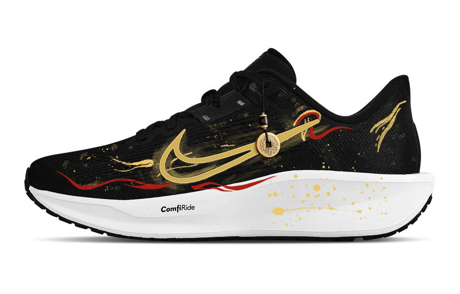 Nike Nike Quest 6 Rebound Low top Casual City Commuting Training Running Shoes Men's Black Yellow