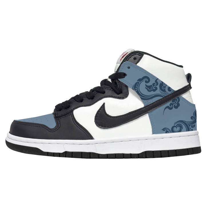 Nike Nike Dunk DD1869 103 Cushioning Slip Resistant High top Skateboard Shoes Unisex Black Blue