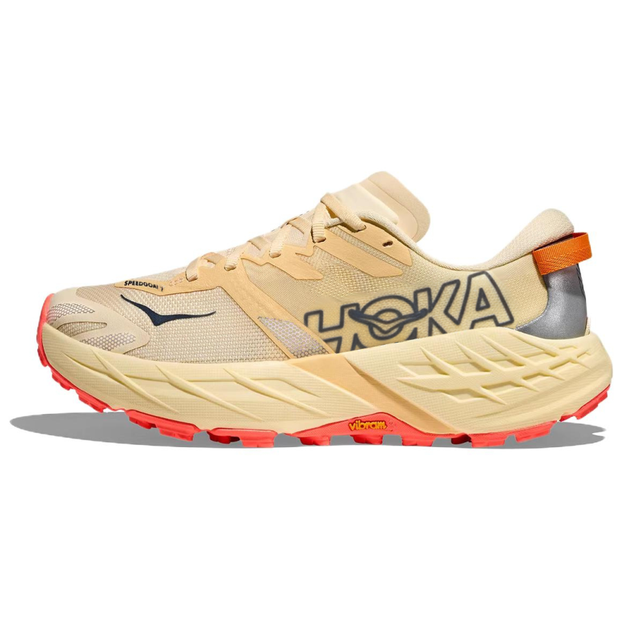 HOKA ONE ONE SPEEDGOAT 7 Trail Running Shoes Women's Beige Brown Wide Fit