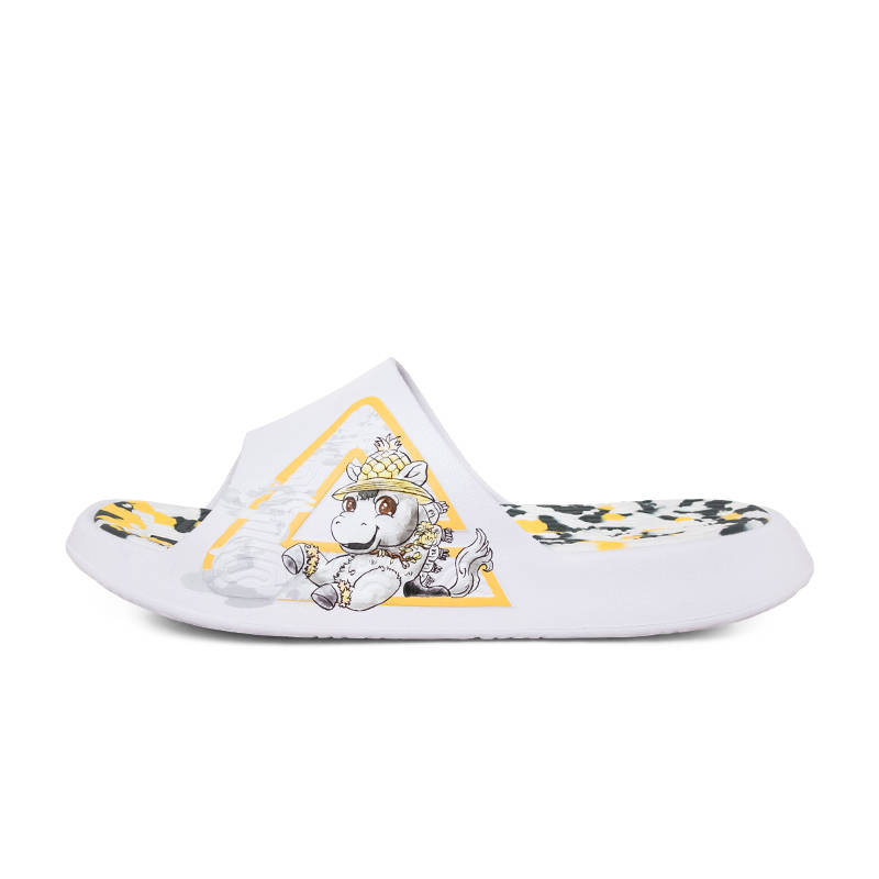 PEAK PEAK Slide Slipper Unisex White Dark Gray Yellow