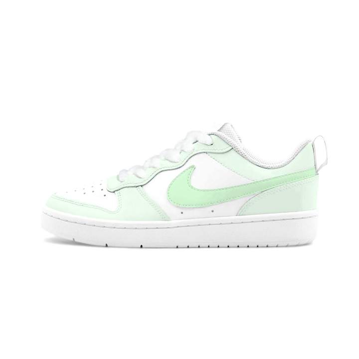 Nike Nike Court Borough 2 Spring Milk Green Leather Cushioning Abrasion Resistant Slip Resistant Low top Skateboard Shoes