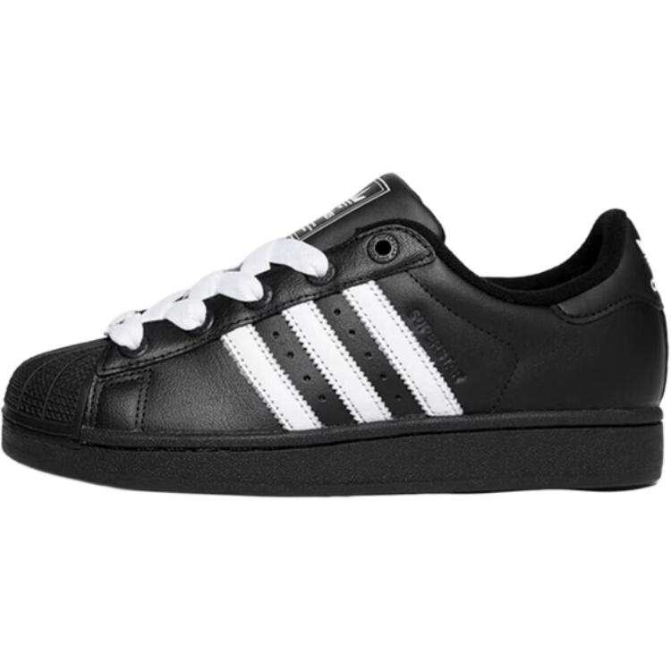 Adidas Originals SUPERSTAR Leather Low top Kids Lifestyle Shoes Black White Kids'
