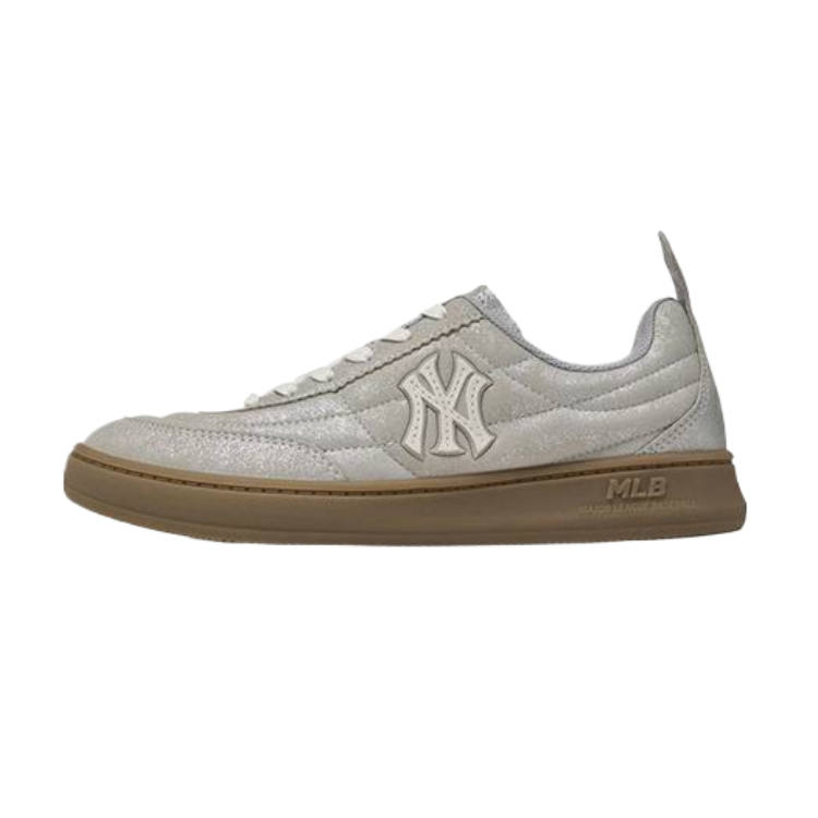 MLB New York Yankees Synthetic Leather Low top Casual Shoes Unisex Silver