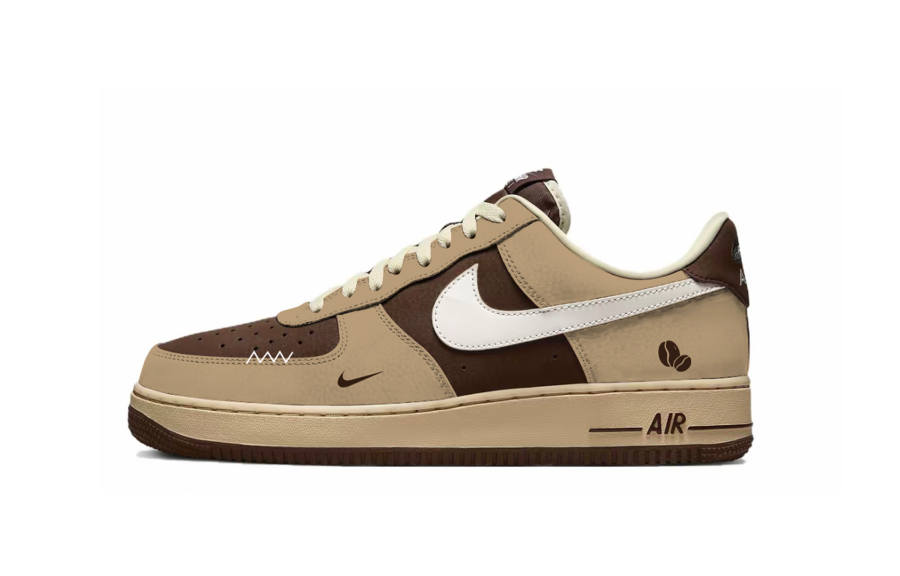 Nike Nike Air Force 1 Mocha Fairy Tale Abrasion Resistant Slip Resistant Low top Skateboard Shoes Unisex Brown