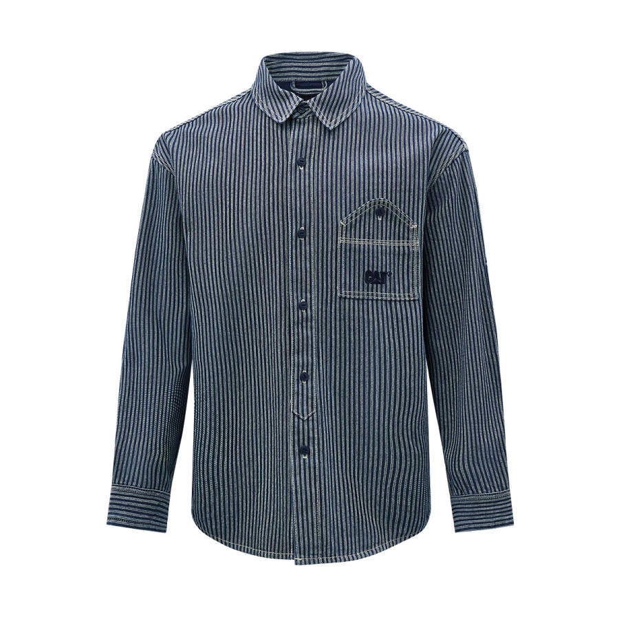 CAT CAT Jackets Men's Medium Blue Lapel Moderate Workwear