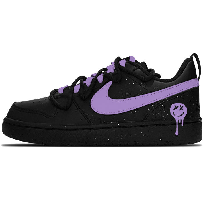 Nike Nike Court Borough Dark Purple Stardust Leather Abrasion Resistant Slip Resistant Abrasion Resistant Slip Resistant