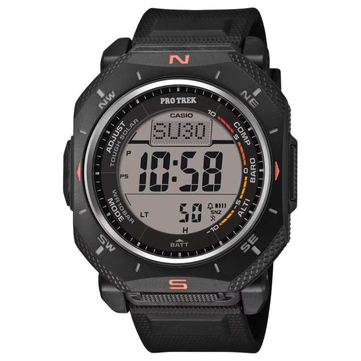 CASIO CASIO PRO TREK Solar Quartz Movement Resin Strap Watch Men's Watches Gray Dial