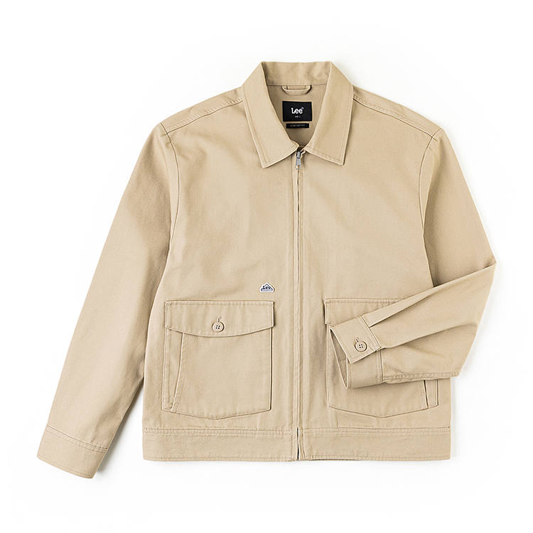 Lee Lee Jackets Men's Khaki Lapel Moderate Workwear