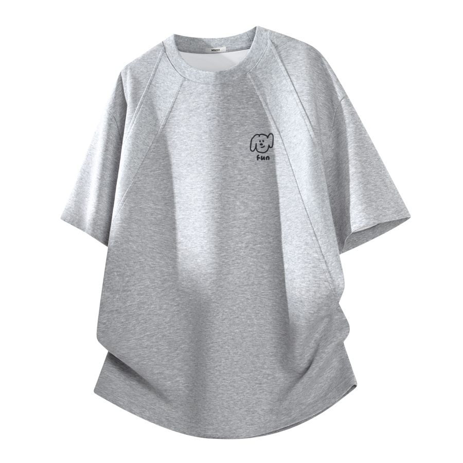 MINISO T Shirts Unisex Crew Neck Moderate Heavyweight