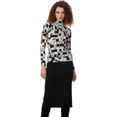 DVF Diane Von Furstenberg FW24 Sweater Women's Black White