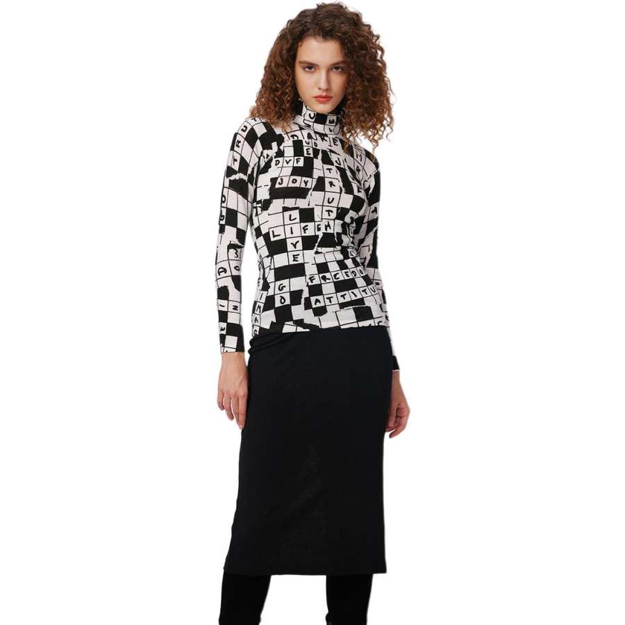 DVF Diane Von Furstenberg FW24 Sweater Women's Black White