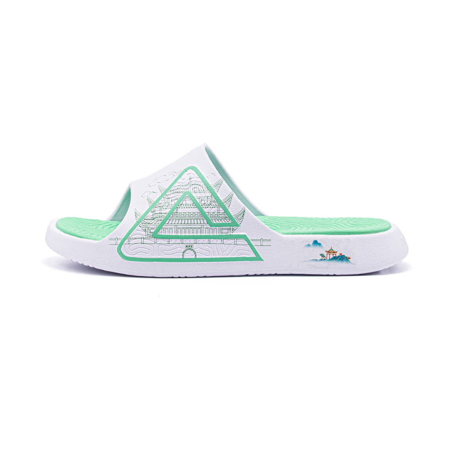 PEAK Taichi National Innovation Slippers EVA Totem Graffiti Massage Quick Dry Quiet Massage Quick Dry Quiet