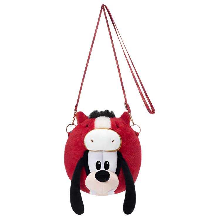 Disney 2026 Spring Festival Goofy Fabric Shoulder Bag, Crossbody Bag Unisex Multicolor