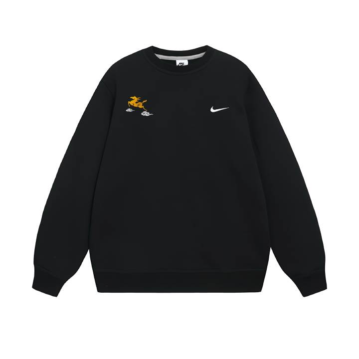 Nike Nike Club Sweatshirts Unisex Black Crew Neck Moderate Regular