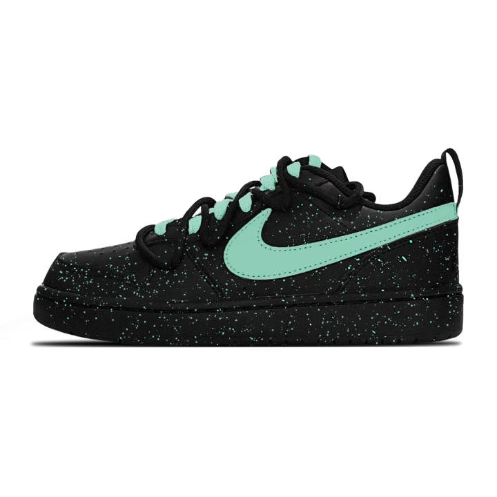 Nike Nike Court Borough Mist Ink Splatter Leather Abrasion Resistant Lightweight Cushioning Slip Resistant Low top