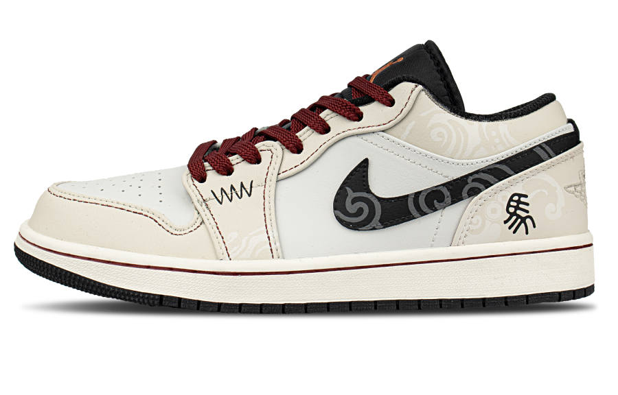 Jordan Jordan Cow Leather Abrasion Resistant Breathable Abrasion Resistant Breathable Low top Casual Skate Shoes Unisex Beige