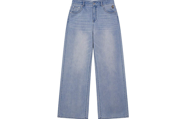 Teenie Weenie Jeans Women's Light Blue Moderate Straight Fit Pants