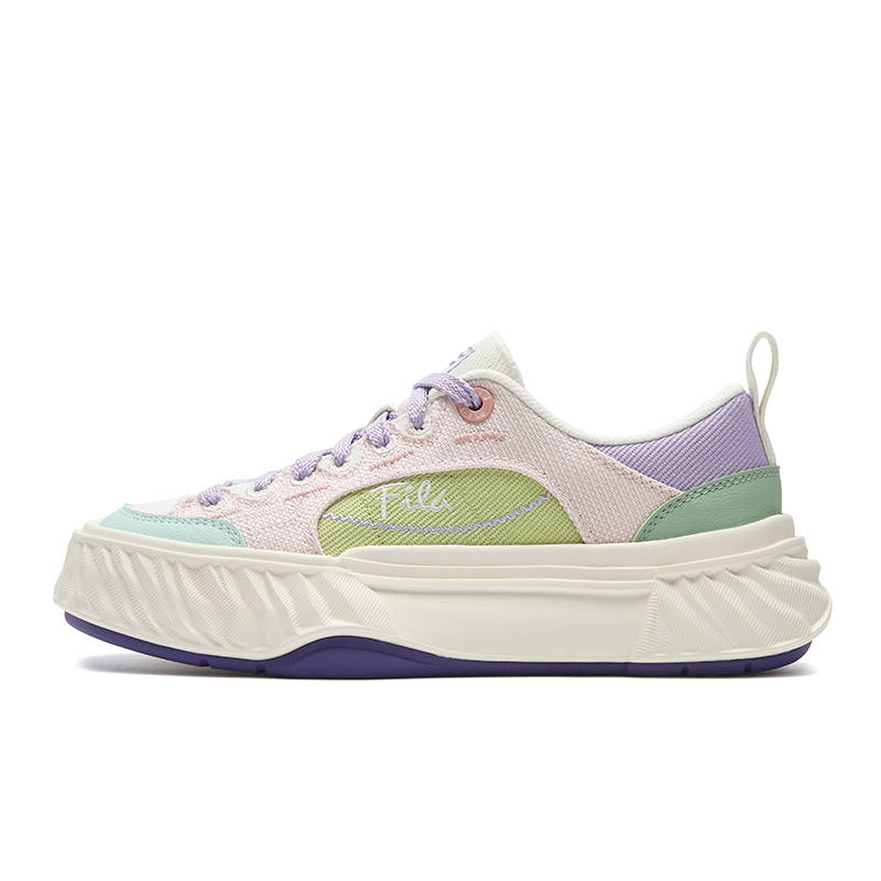 FILA FOSSO 1+ Low top Canvas Shoes Women's Peach Pink/Oasis Green