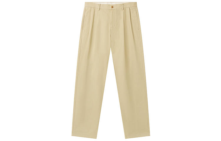 Teenie Weenie Men Casual Pants Men's Beige Moderate Straight Fit Pants