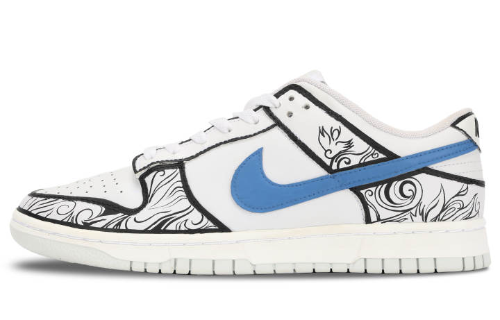 Nike Nike Dunk Low top Skateboard Shoes Men's White Blue