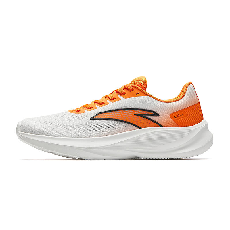 Anta Rebound Abrasion Resistant Lightweight Slip Resistant Running Shoes Men's White Orange