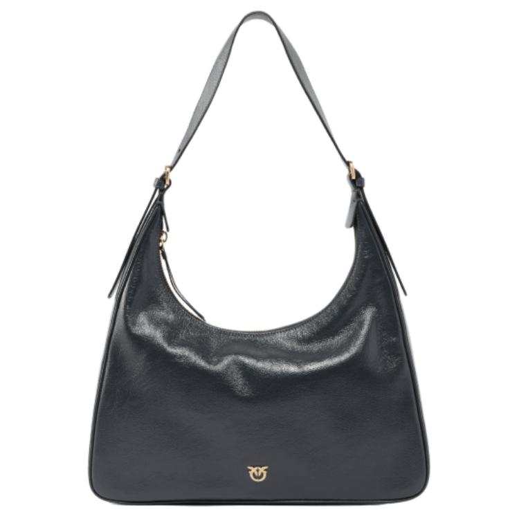 PINKO Cow Leather One Shoulder Handbag Medium Women's Black