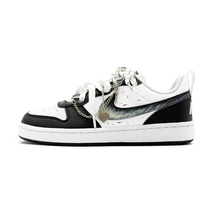 Nike Nike Court Borough Low top Kids' Skateboarding Shoes Black White Unisex