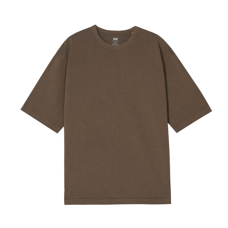 Levis T Shirts Unisex Mocha Crew Neck Moderate Straight Fit