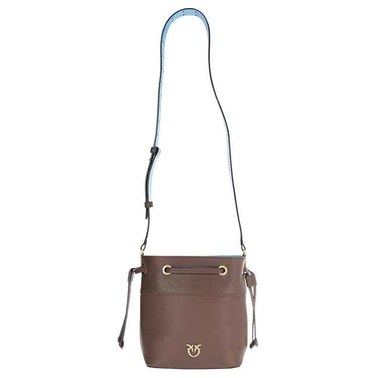 PINKO Cow Leather Shoulder Bag Small Women's Brown