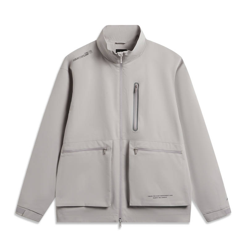 Li-Ning Li Ning Outdoor CF Tracing Outdoor Sports Trench Coat Men's Cooking Smoke Gray