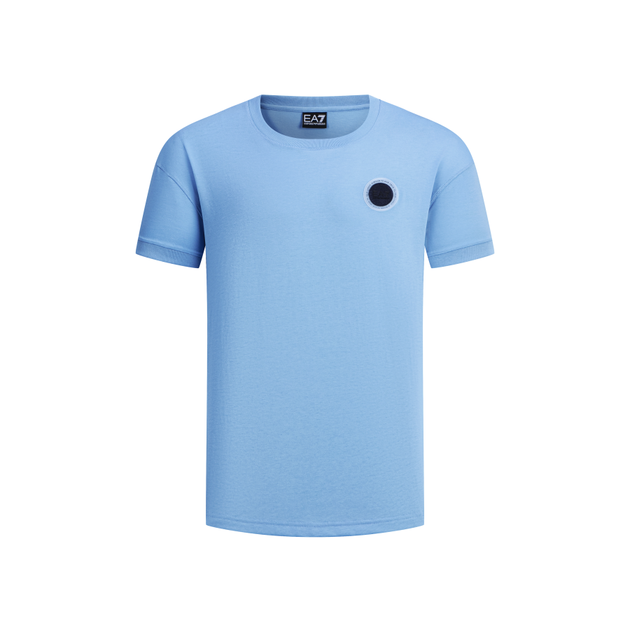 EMPORIO ARMANI T Shirts Men's Blue Crew Neck Thin Straight Fit