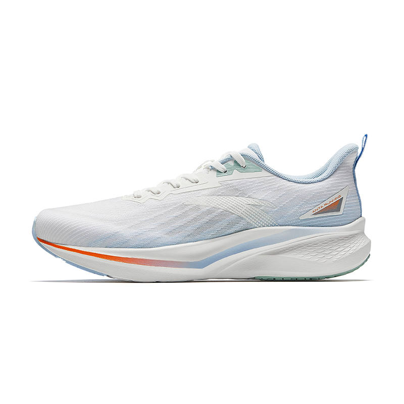 Anta Rebound Support Abrasion Resistant Breathable Slip Resistant Running Shoes Men's White Blue