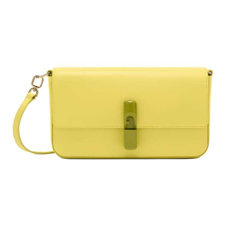 Furla Textured Leather Crossbody Bags Small Women's Mudec Yellow