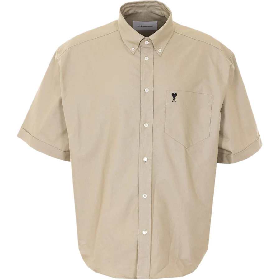 Amiparis Paris Logo Detailed Short Sleeved Shirt