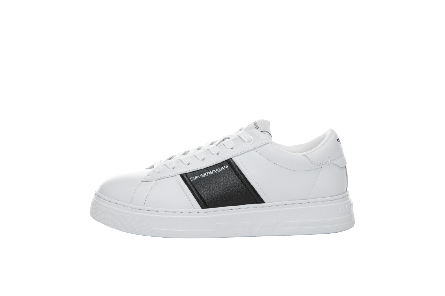 EMPORIO ARMANI Cow Split Leather Low top Casual Shoes Men's