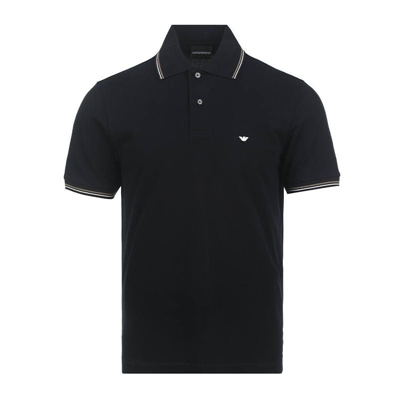 EMPORIO ARMANI SS26 Short Sleeved Polo Shirt Men's Dark Blue